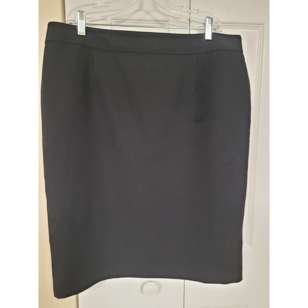 Womens Black Pencil Skirt Stretch Career Office Wear Lined Relativity Size 16
